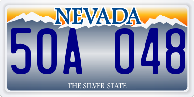 NV license plate 50A048