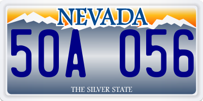 NV license plate 50A056