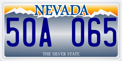 NV license plate 50A065