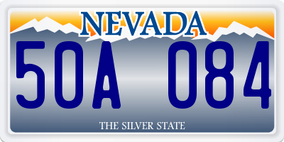 NV license plate 50A084