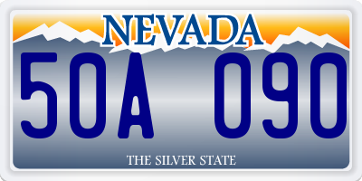 NV license plate 50A090