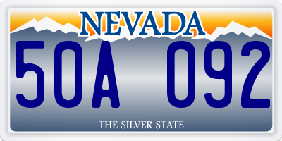 NV license plate 50A092