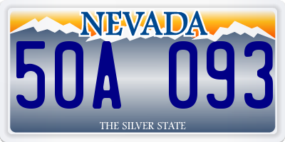NV license plate 50A093