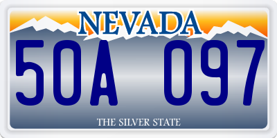 NV license plate 50A097