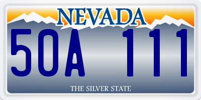 NV license plate 50A111