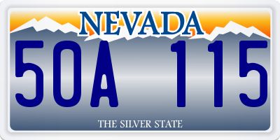 NV license plate 50A115