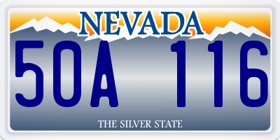 NV license plate 50A116