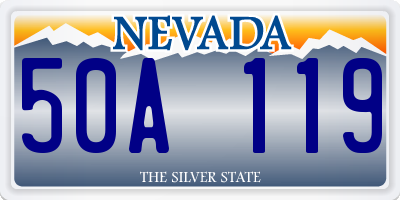 NV license plate 50A119