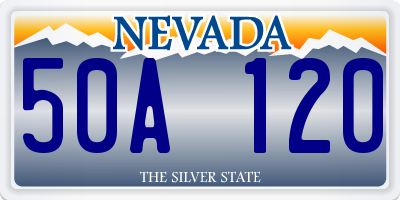 NV license plate 50A120