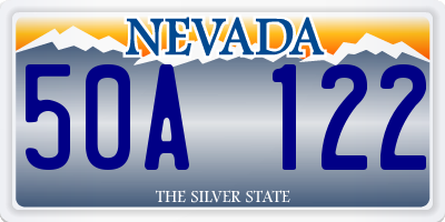 NV license plate 50A122