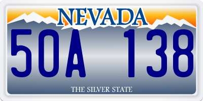 NV license plate 50A138