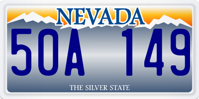 NV license plate 50A149