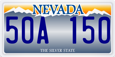 NV license plate 50A150