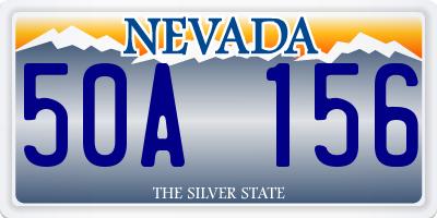 NV license plate 50A156