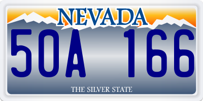 NV license plate 50A166