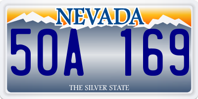 NV license plate 50A169