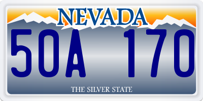NV license plate 50A170