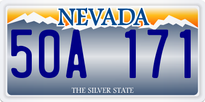 NV license plate 50A171