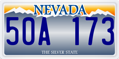 NV license plate 50A173