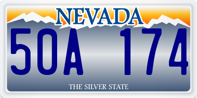 NV license plate 50A174