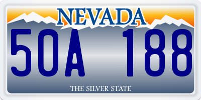 NV license plate 50A188