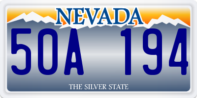 NV license plate 50A194