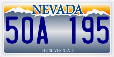 NV license plate 50A195