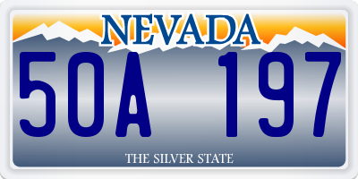 NV license plate 50A197
