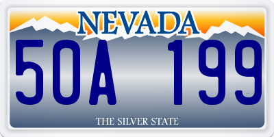 NV license plate 50A199