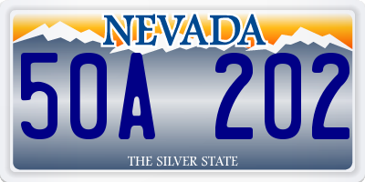 NV license plate 50A202