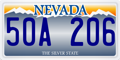 NV license plate 50A206