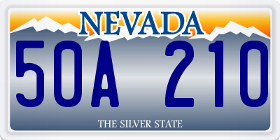 NV license plate 50A210