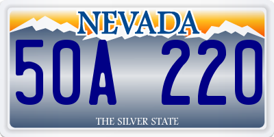 NV license plate 50A220