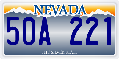 NV license plate 50A221