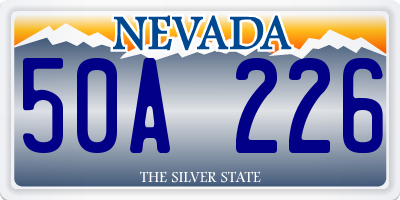 NV license plate 50A226