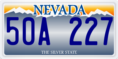 NV license plate 50A227