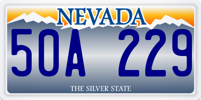 NV license plate 50A229