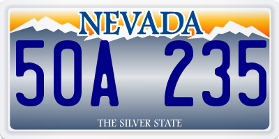 NV license plate 50A235