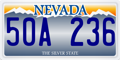 NV license plate 50A236