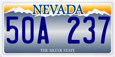 NV license plate 50A237