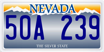 NV license plate 50A239