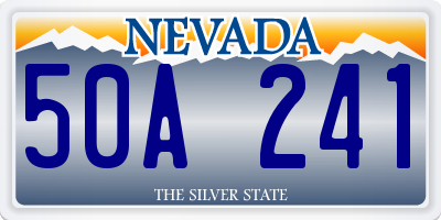 NV license plate 50A241