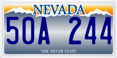 NV license plate 50A244