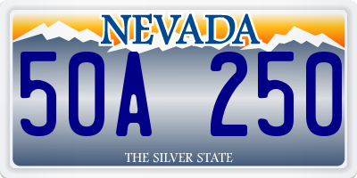 NV license plate 50A250
