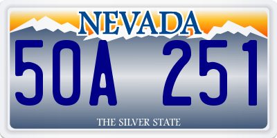 NV license plate 50A251