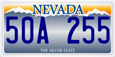 NV license plate 50A255