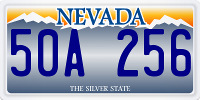 NV license plate 50A256