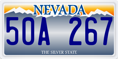 NV license plate 50A267