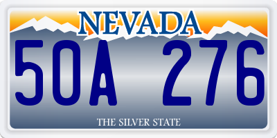 NV license plate 50A276