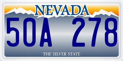 NV license plate 50A278